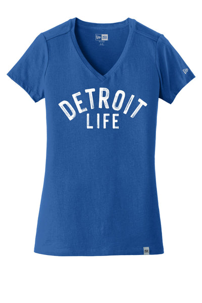 WOMENS DETROIT LIFE V NECK T SHIRT