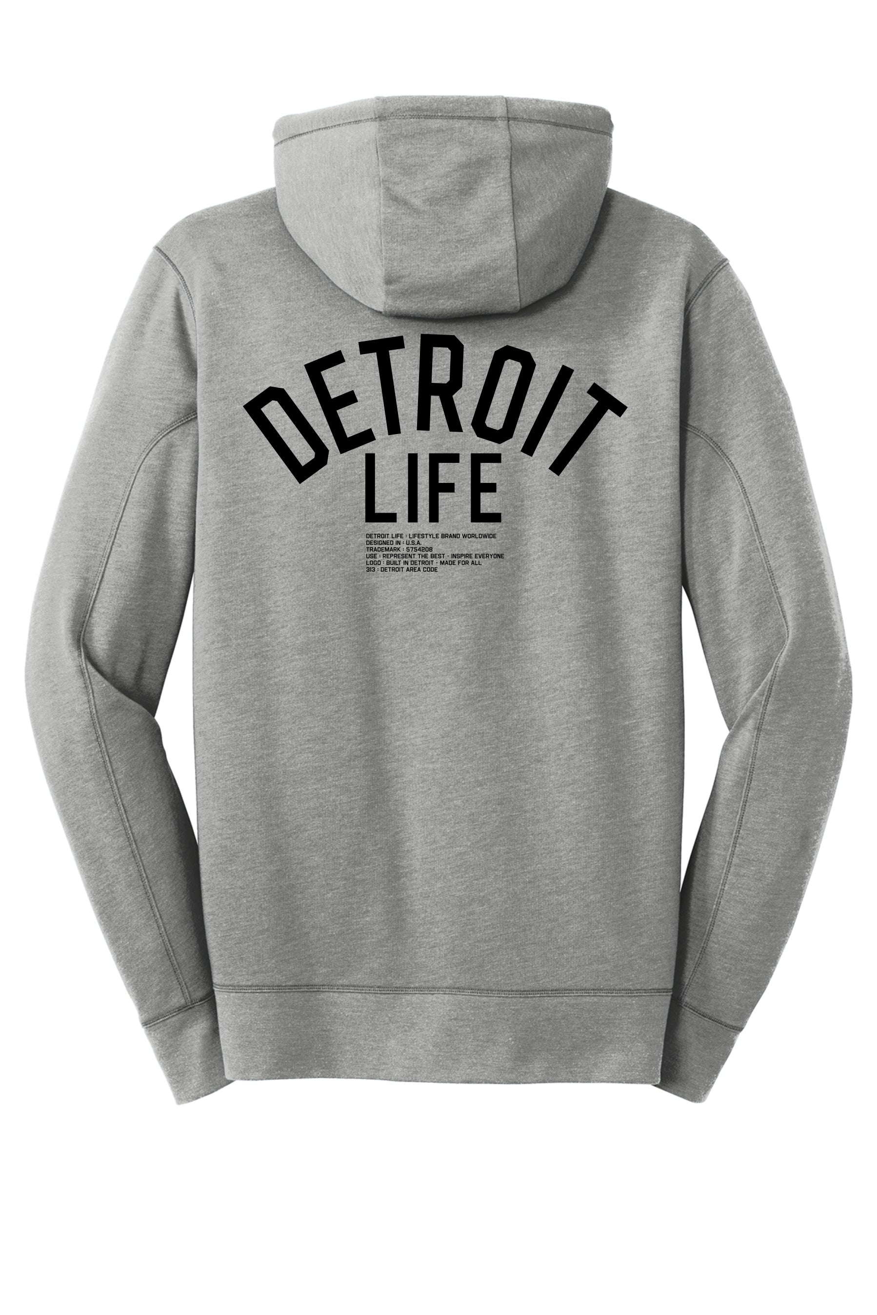 Detroit Life 313 Hoodie S / Graphite/Silver